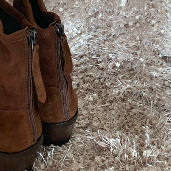 Chestnut Suede Ankle Boots - Picture 3 of 6